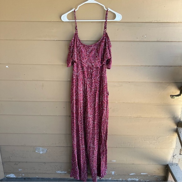Old Navy Paisley Jumpsuit - Size M - Boho Casual Spring - Picture 5 of 6